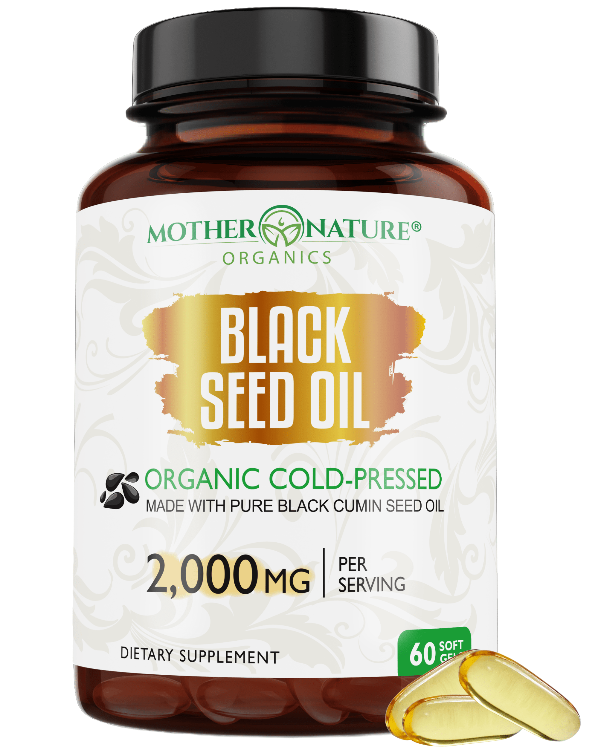 Healths Harmony Black Seed Oil Softgels - 60 Capsules, Non-GMO & Vegan Supplement