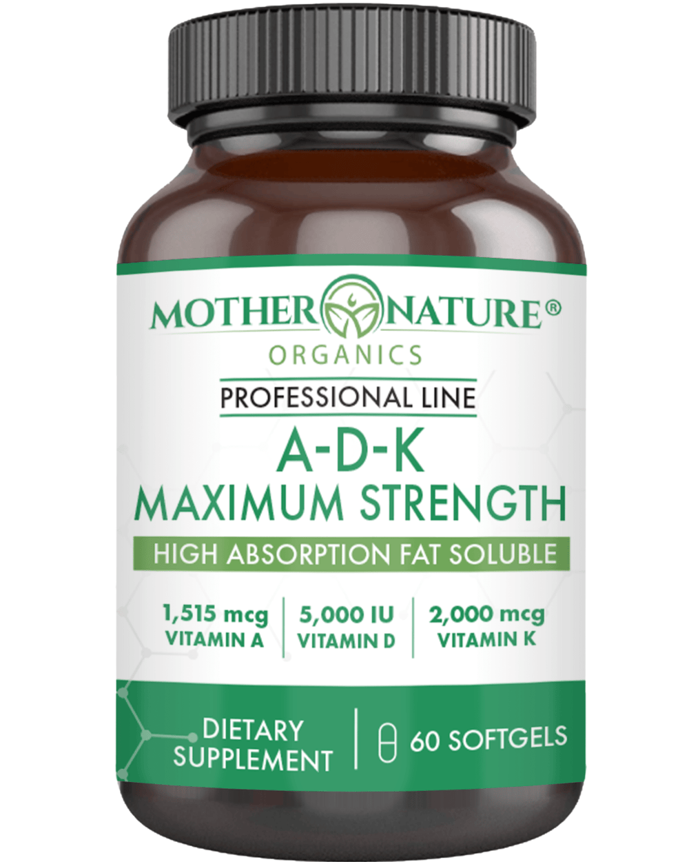 ADK Evail vitamins A D K softgels 5000 IU D3 — Mother Nature Organics