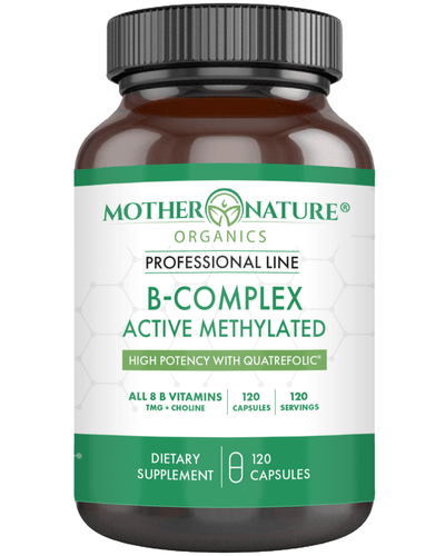 B-Complex High Potency with Quatrefolic methylated B vitamins — Mother Nature Organics