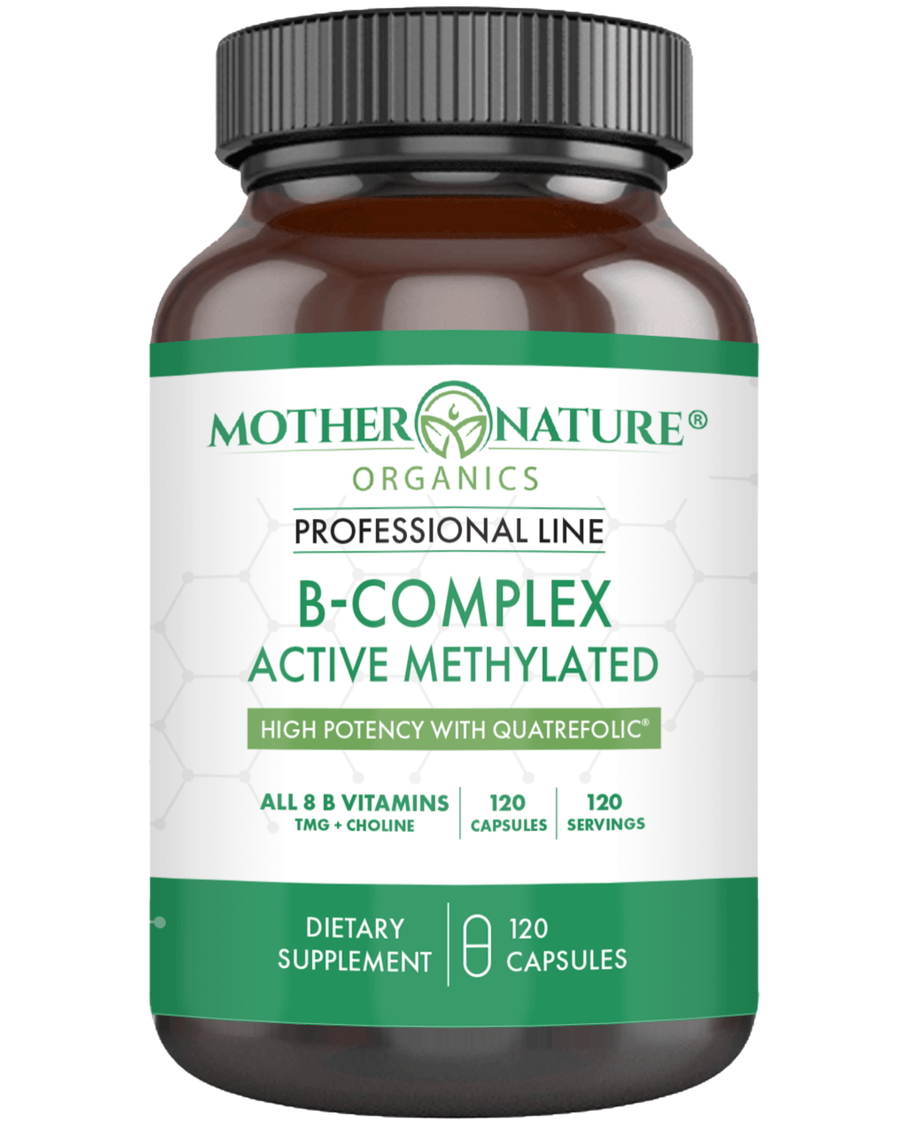 B-Complex High Potency with Quatrefolic methylated B vitamins — Mother Nature Organics