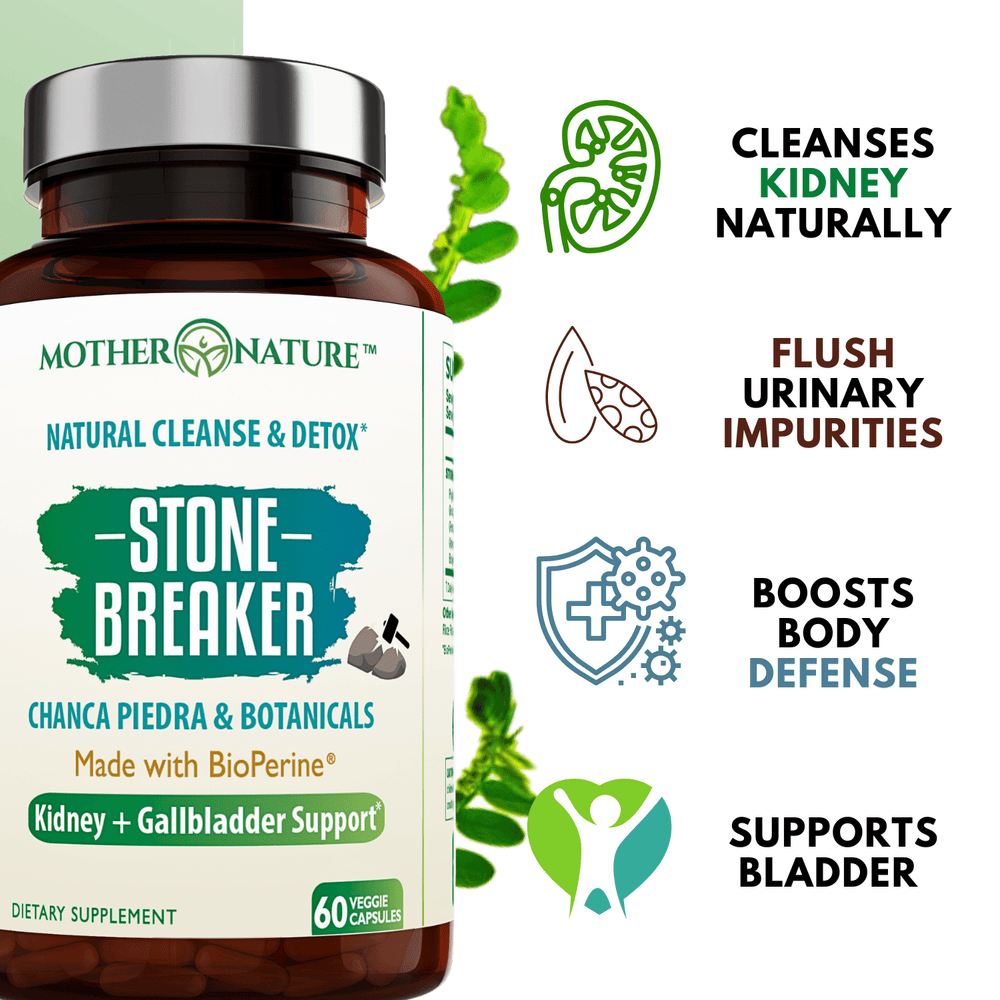 Stone Breaker Capsules benefits graphic — everyday herbal wellness support