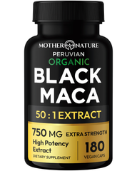 Organic Black Maca Root 750mg | 50:1 Extract
