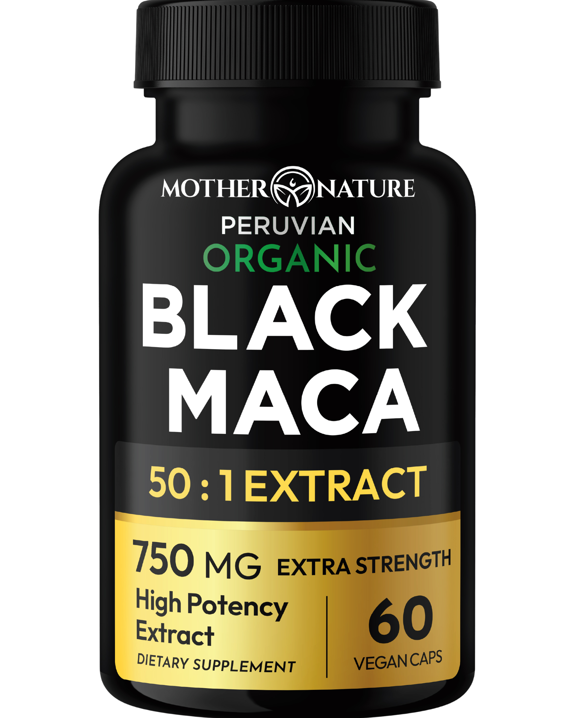 Organic Black Maca Root 750mg | 50:1 Extract