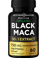Organic Black Maca Root 750mg | 50:1 Extract