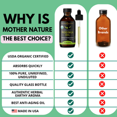 Organic Moringa Oil for Glow, Hydration & Frizz Control