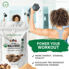 USDA Organic Maca Powder 1lb - Certified Organic, Natural Energy Boost & Hormonal Balance