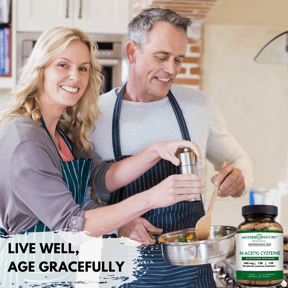 NAC Capsules N-Acetyl Cysteine bottle — Mother Nature Organics