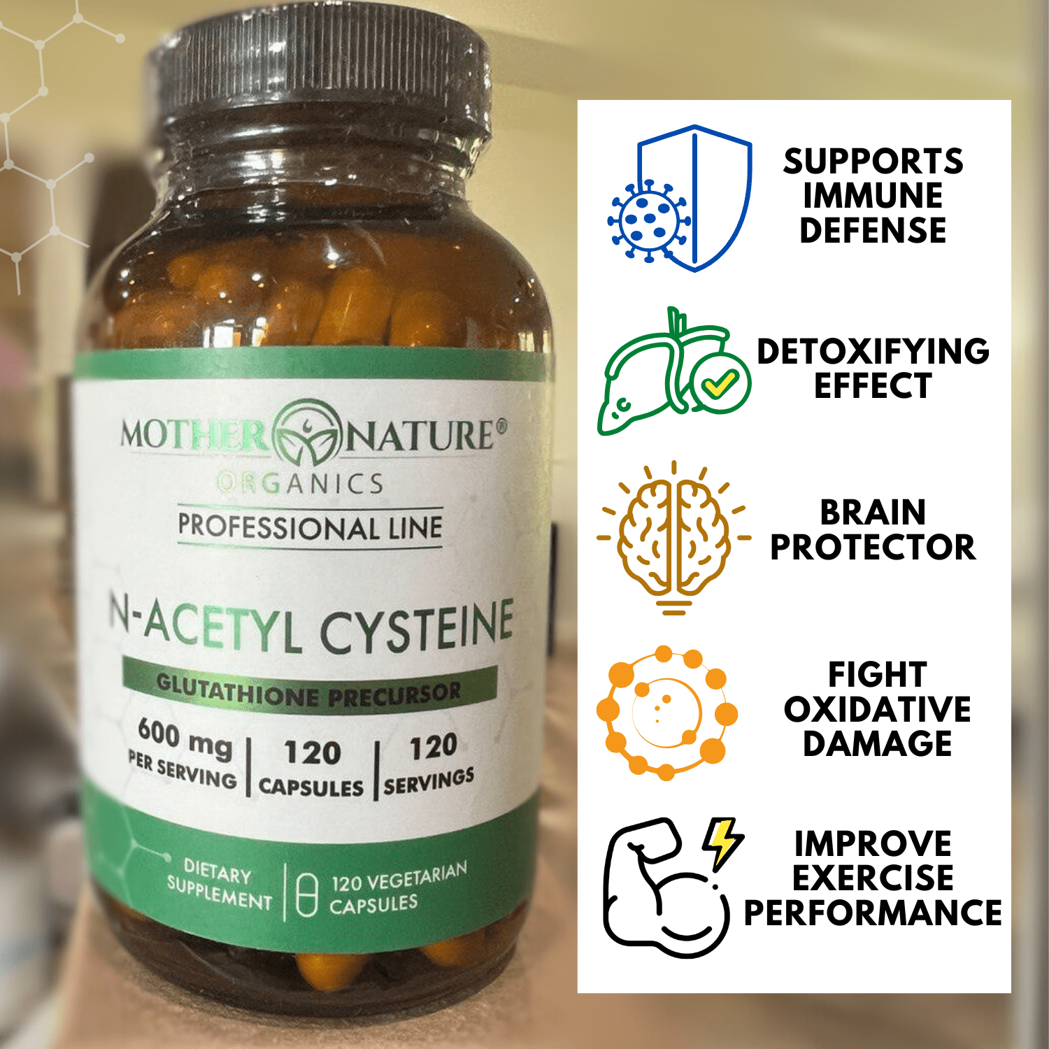 Nac Capsules | N-Acetyl Cysteine - Mother Nature Organics Nac Capsules | N-Acetyl Cysteine - Mother Nature Organics