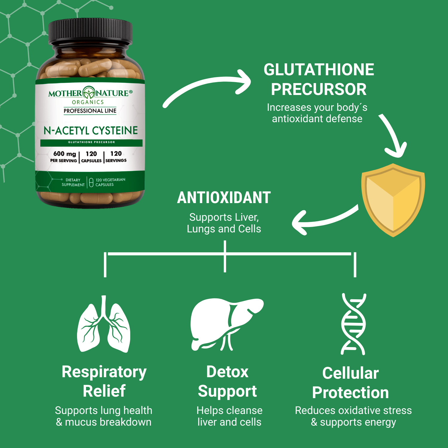 Nac Capsules | N-Acetyl Cysteine - Mother Nature Organics Nac Capsules | N-Acetyl Cysteine - Mother Nature Organics