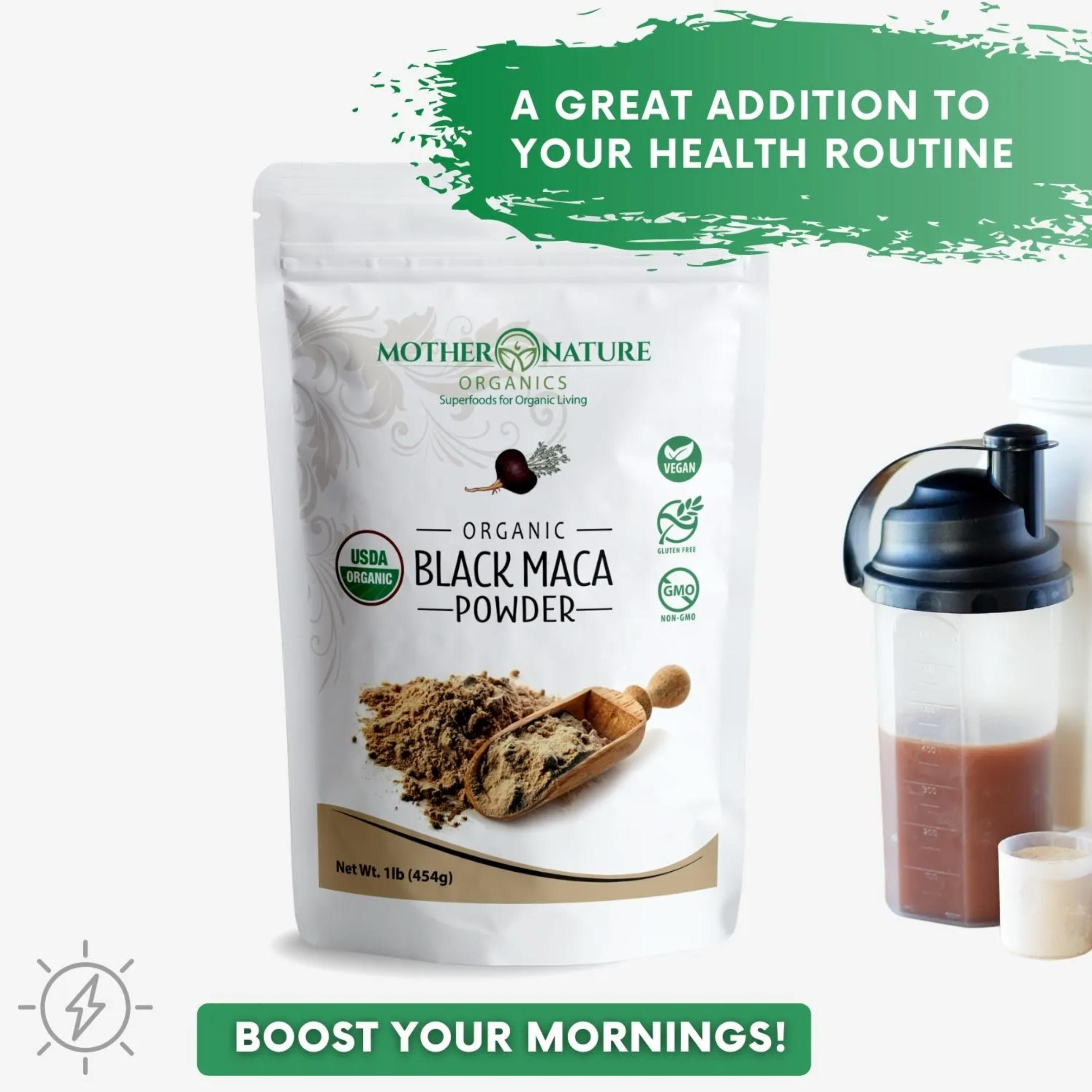 A great addition to your health routine, Mother nature organics, Black Maca Powder