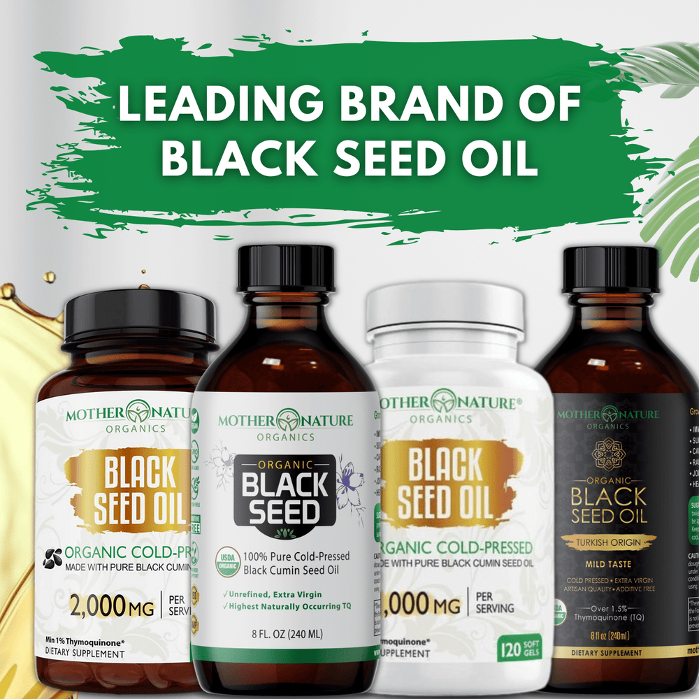 Mother Nature Organics brand story — leading organic black seed oil softgels