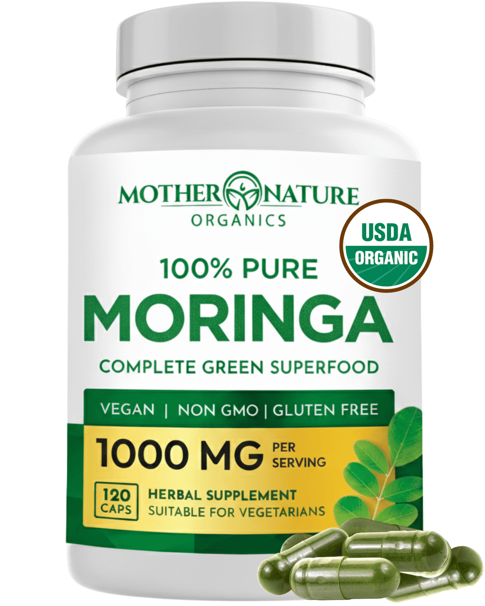 Organic moringa capsules — Mother Nature Organics