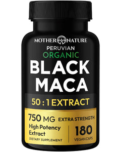 Organic black maca capsules