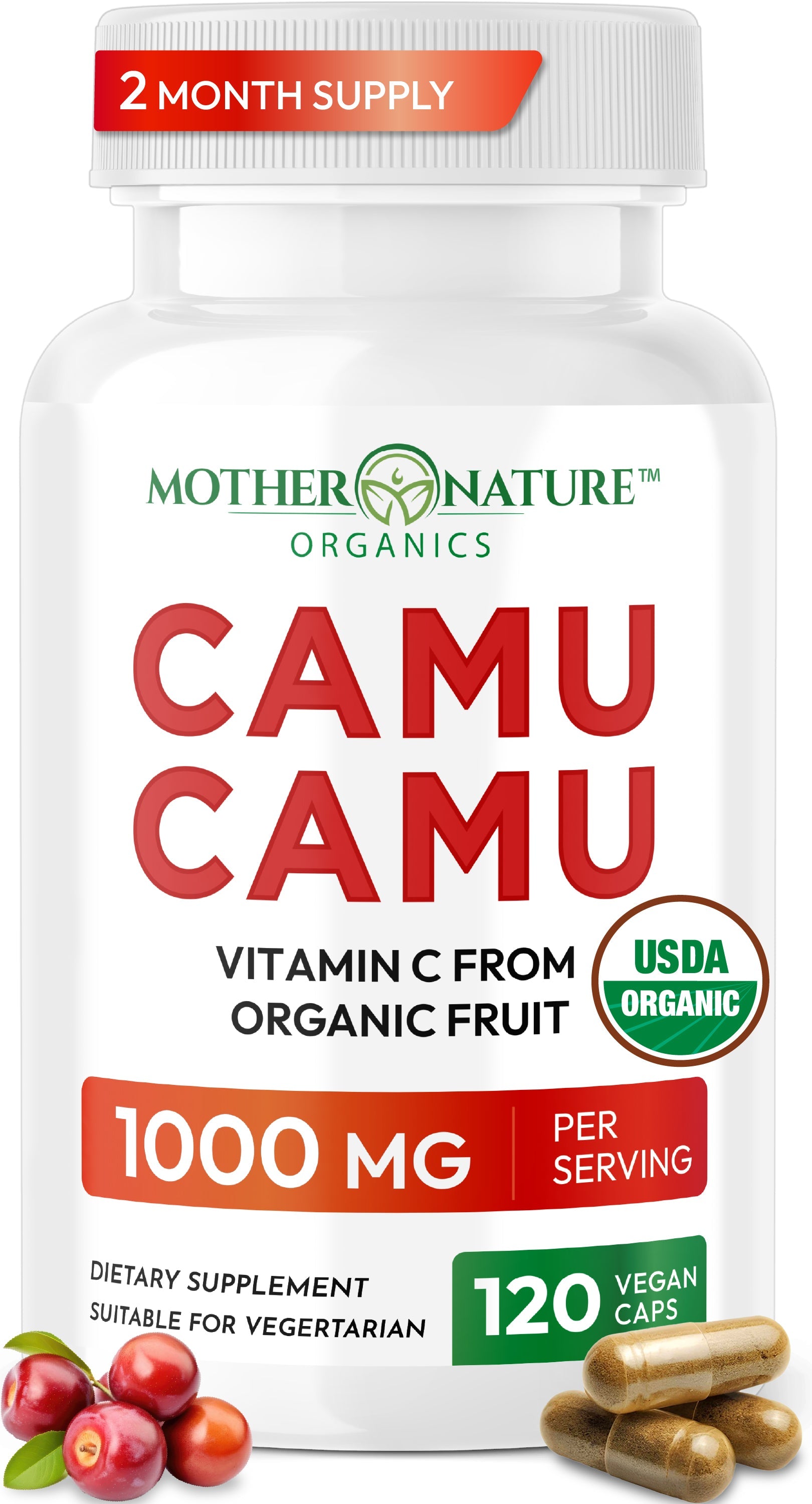 Organic Camu Camu Capsules — Mother Nature Organics