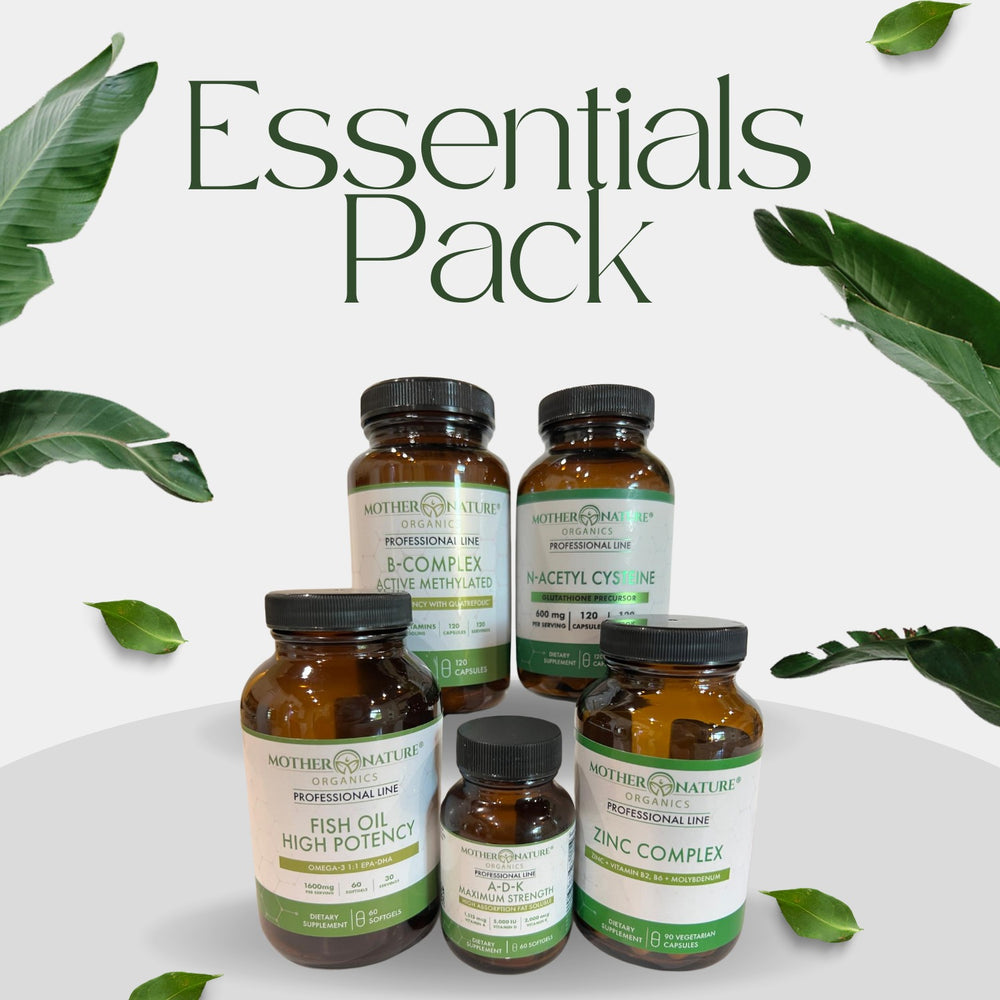 Ultimate Essentials Pack NAC omega zinc B-complex ADK — Mother Nature Organics