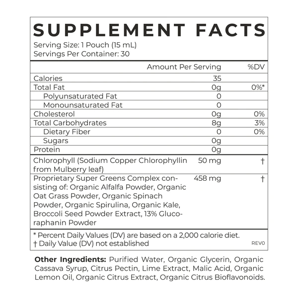 Super Greens Liquid Mother Nature Organics